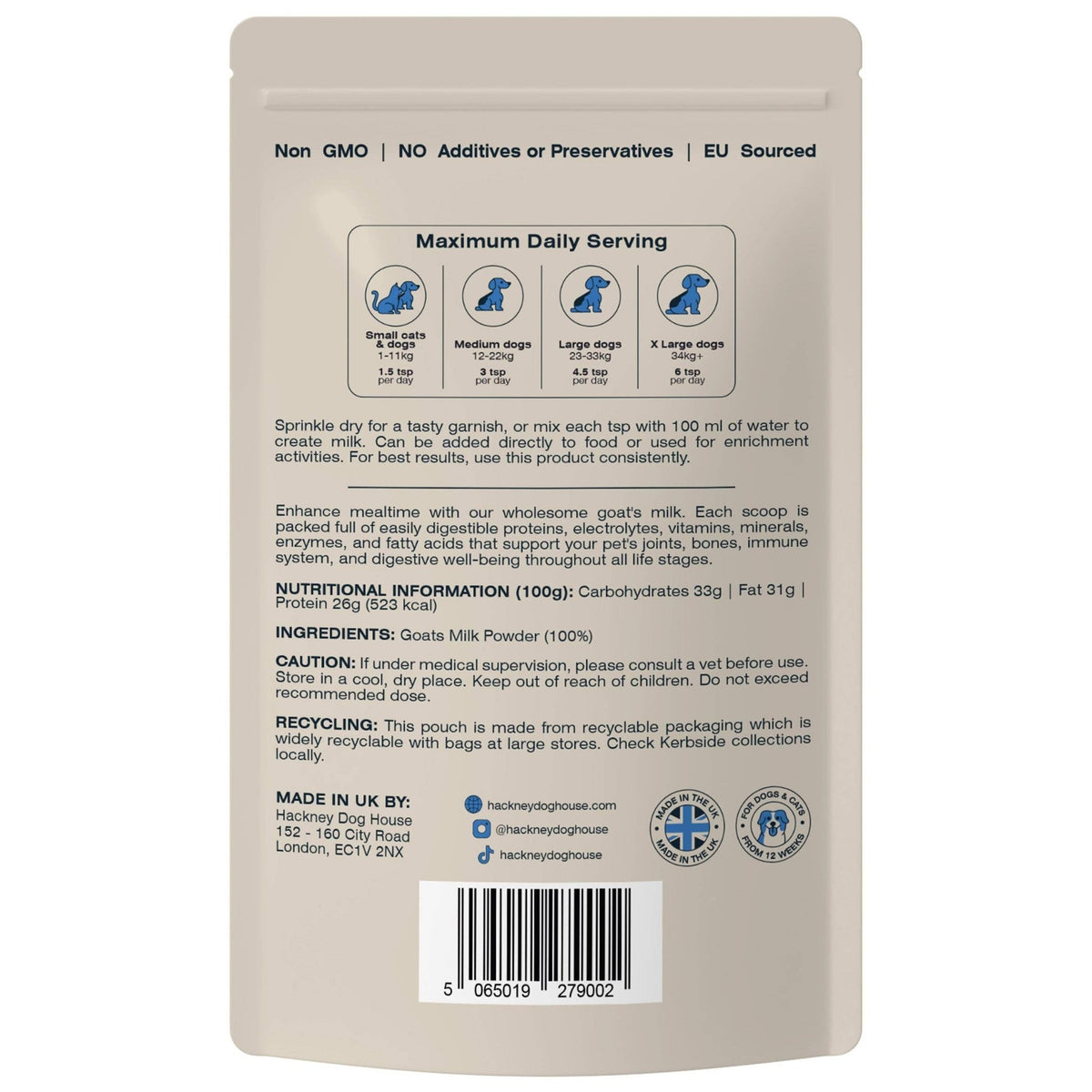 Goat’s Milk Powder for Dogs & Cats