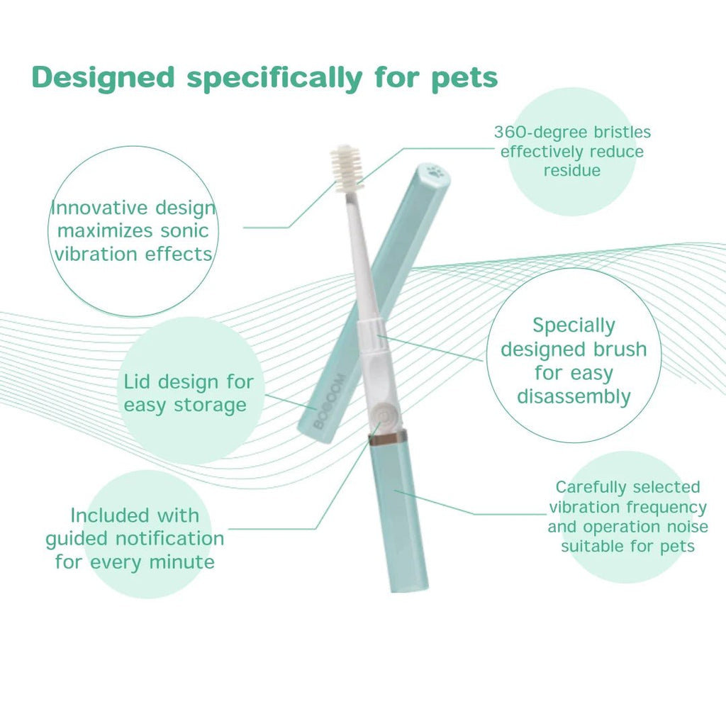 BOOOOM Sonic Pet Toothbrush for Dogs & Cats - Wild & Worthy UK