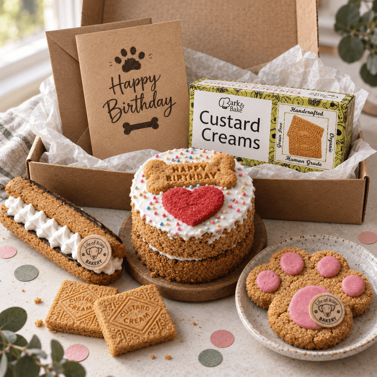 Dog Birthday Treat Box & Annual Birthday Treat Club – Cake and Gifts - Wild & Worthy UK
