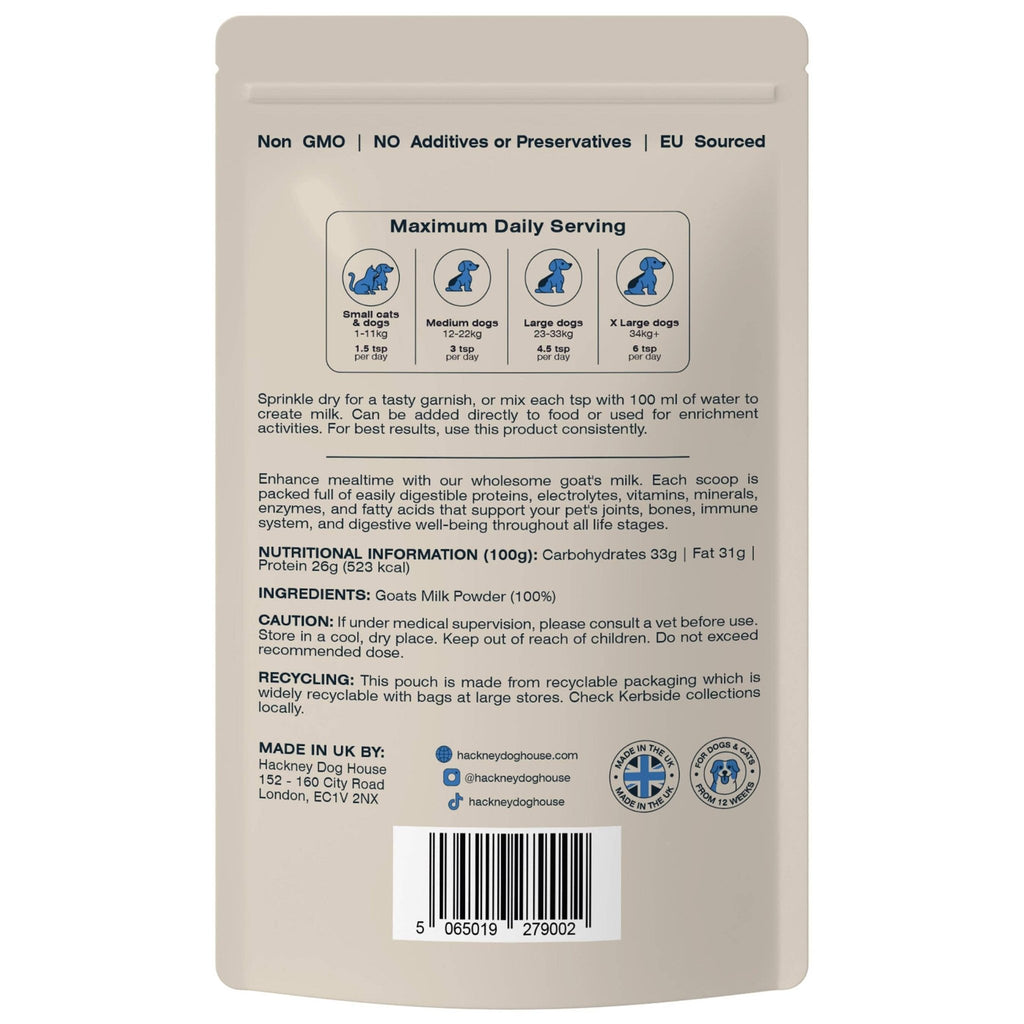 Goat’s Milk Powder for Dogs & Cats - Wild & Worthy UK
