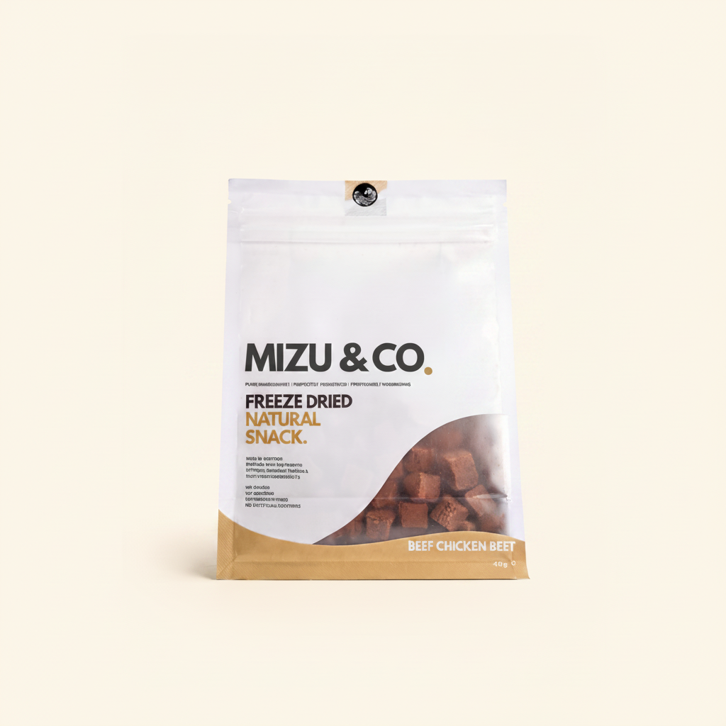Mizu & Co Beef, Chicken & Beetroot Freeze-Dried Dog Treats – 40g/70g - Wild & Worthy UK