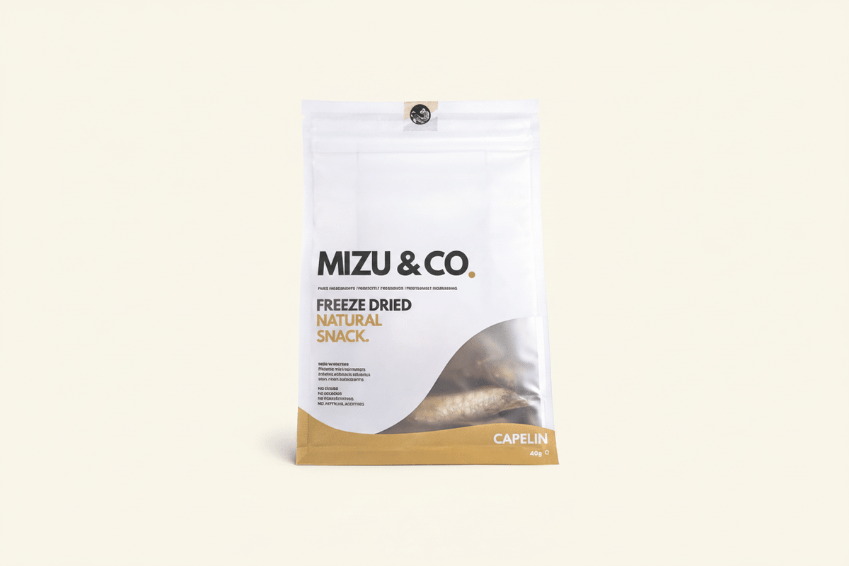 Mizu & Co Freeze-Dried Capelin Fish Treats – 40g / 70g - Wild & Worthy UK