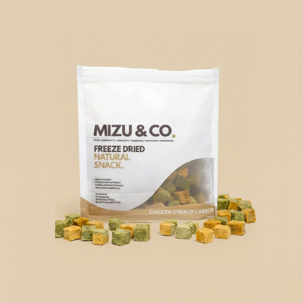 Mizu & Co Freeze-Dried Chicken, Spinach & Carrot Cubes