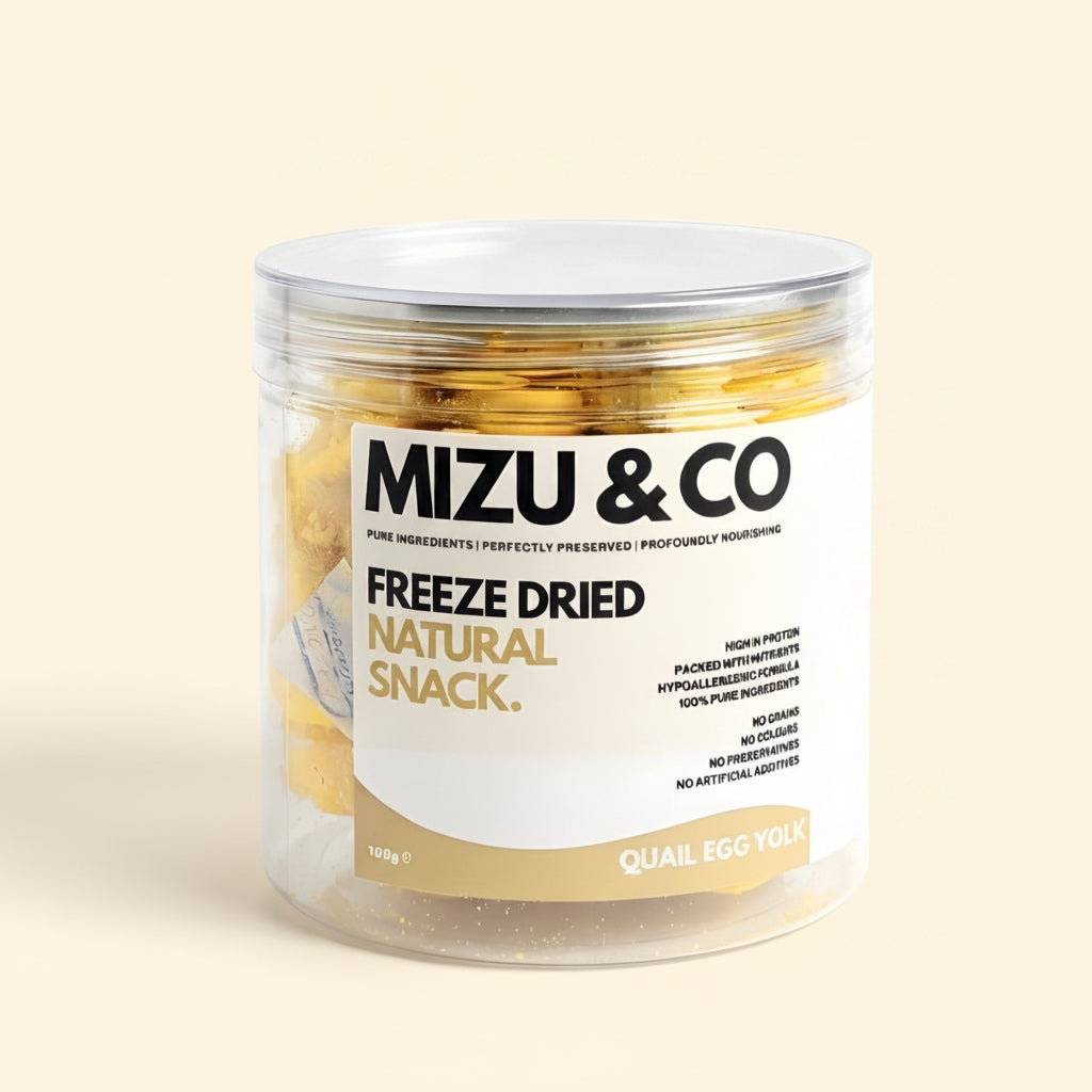 Mizu & Co Freeze-Dried Quail Egg Yolk 100g | Wild & Worthy - Wild & Worthy UK