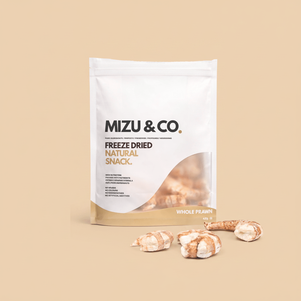 Mizu & Co Whole Prawn Dog Treats 40g | Freeze-Dried - Wild & Worthy UK